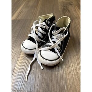 Converse Chuck Taylor All Star Kids Size 8 Toddler Black High Top Sneakers